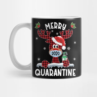 Merry Quarantine Christmas 2020 Reindeer Family Pajamas Mug